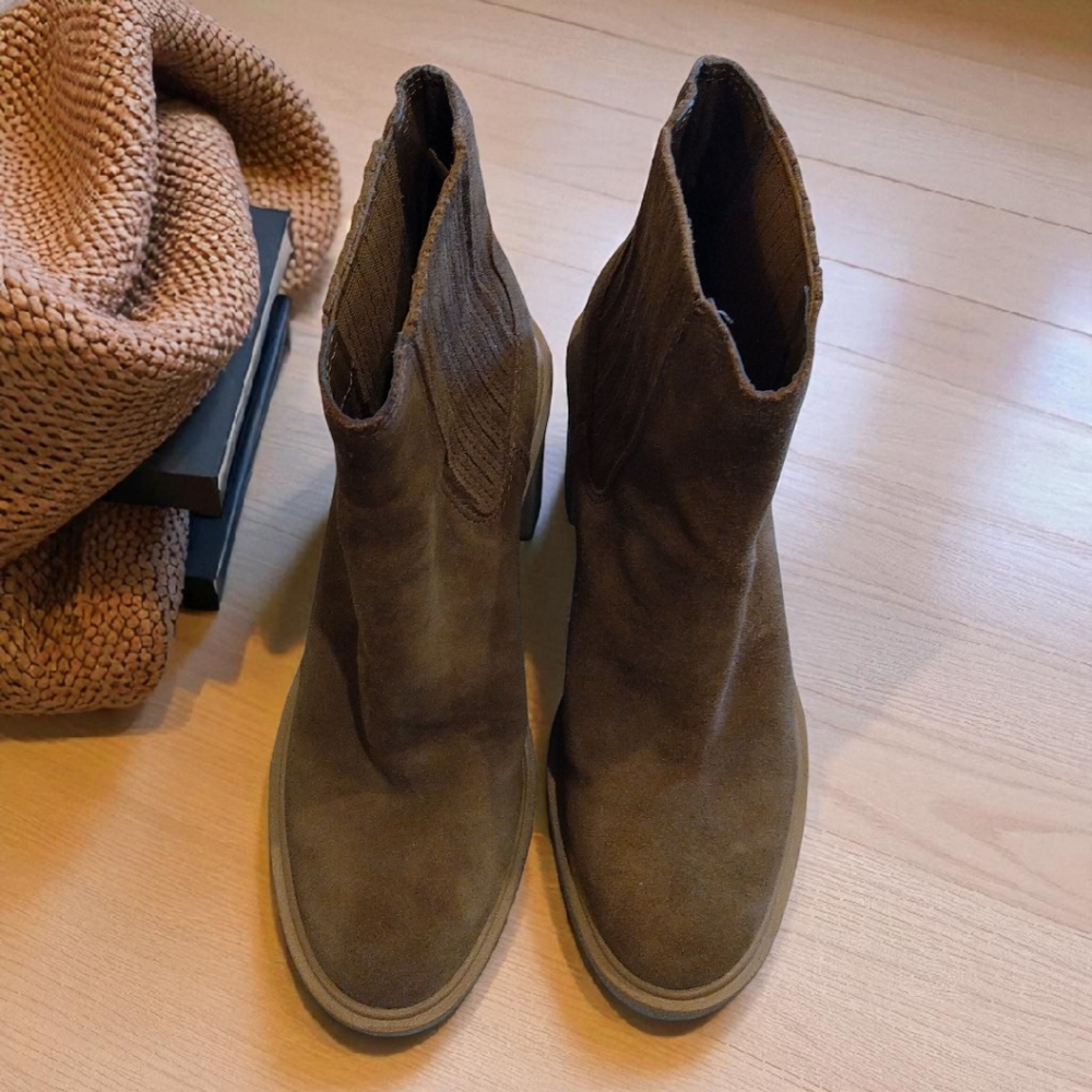 Brown Tan Suede Ankle Boots